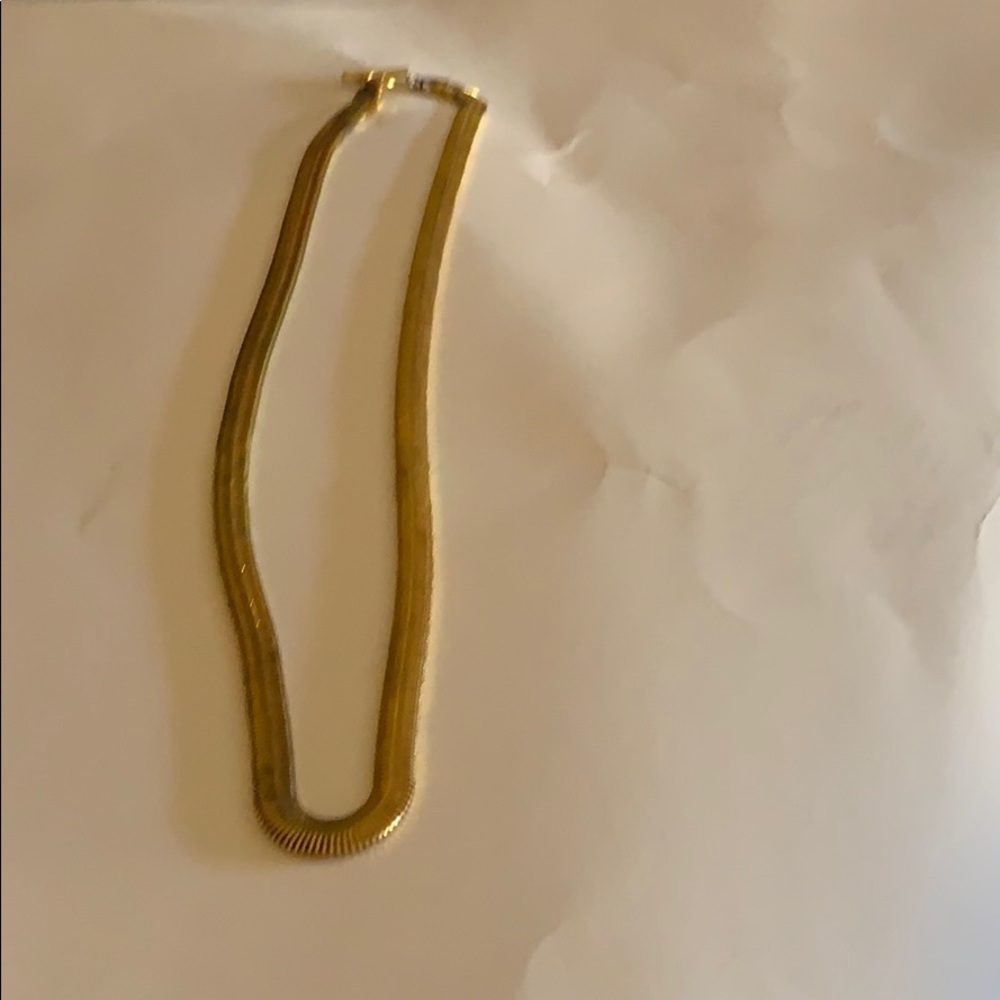 18 Kt plated Herringbone necklace toggle clasp